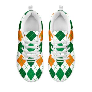 St Patrick s Day Shoes St Patrick s Day Argyle Pattern Print White Running Shoes St Patrick s Day Sneakers 2 vtcdbk.jpg