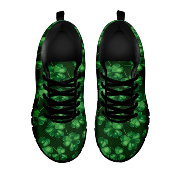 St Patrick’s Day Shoes, Watercolor Saint Patrick’s Day Print Black Running Shoes, St Patrick’s Day Sneakers