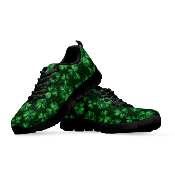 St Patrick’s Day Shoes, Watercolor Saint Patrick’s Day Print Black Running Shoes, St Patrick’s Day Sneakers