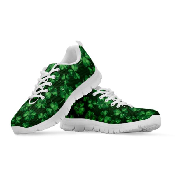 St Patrick’s Day Shoes, Watercolor Saint Patrick’s Day Print White Running Shoes, St Patrick’s Day Sneakers