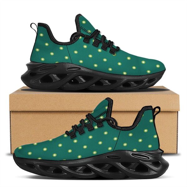 St Patrick’s Running Shoes, St. Patrick’s Day Polka Dot Irish Print Black Running Shoes, St Patrick’s Day Shoes