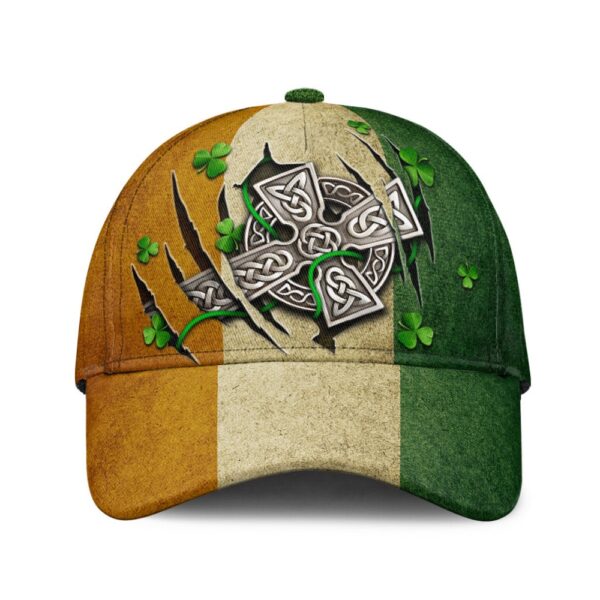 St Patricks Day Baseball Cap, Celtic Cross Scratch Shamrock Irish Baseball Cap Sports Adjustable Hat St. Patrick’s Day Gift
