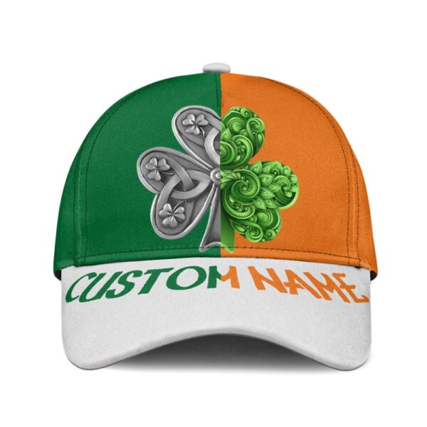St Patricks Day Baseball Cap, Celtic Shamrock Ireland Flag Baseball Cap Orange Green Personalized Custom Irish Baseball Cap St. Patrick’s Day Gift