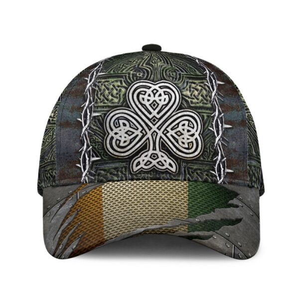 St Patricks Day Baseball Cap, Celtic Shamrock Ireland Flag Grunge Style Irish Baseball Cap Sports Adjustable Hat St. Patrick’s Day Gift