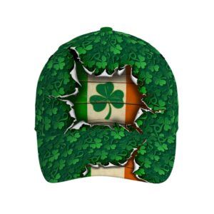 St Patricks Day Baseball Cap Ireland Cracked Shamrock Pattern Irish Baseball Cap Sports Adjustable Hat St. Patrick s Day Gift 1 t7gdyi.jpg