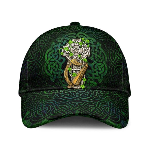 St Patricks Day Baseball Cap, Irish Celtic Cross Green Pattern Irish Baseball Cap Sports Adjustable Hat St. Patrick’s Day Gift