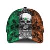 St Patricks Day Baseball Cap, Irish Skull Ireland Flag Celtic Pattern Irish Baseball Cap Sports Adjustable Hat St. Patrick’s Day Gift