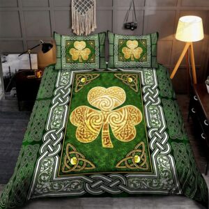 St Patricks Day Bedding Set, Gold…