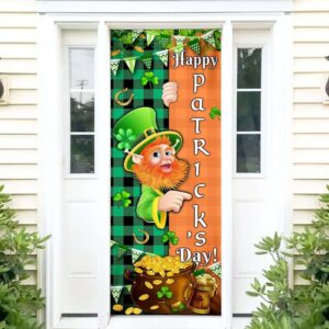 St Patricks Day Door Cover, Leprechaun…
