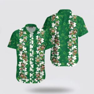 St Patricks Day Hawaiian Shirts, Shamrock…