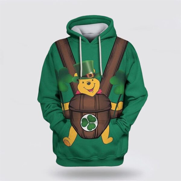 St Patricks Day Hoodie Bearing A Pooh, St Patricks Day Shirts