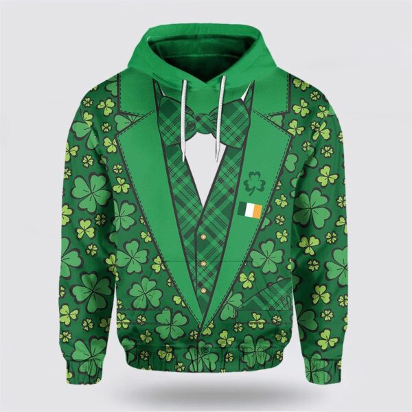 St Patricks Day Hoodie Suit Four Leaves Clover Style, St Patricks Day Shirts