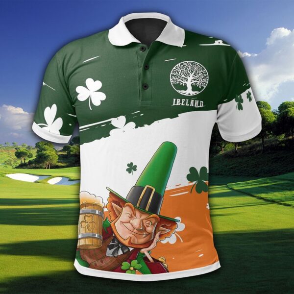 St Patricks Day Polo Shirt, Happy Saint Patrick’s Day Polo Shirt Ireland Irish Lucky Shamrock Polo Gift For Ireland Lovers Polo Shirt