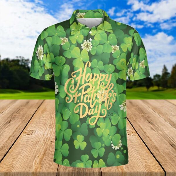 St Patricks Day Polo Shirt, Happy St Patrick’s Day Polo Irish Polo Clover Polo Shirt Ireland Polo Shirt Holiday Outfit Polo Shirt