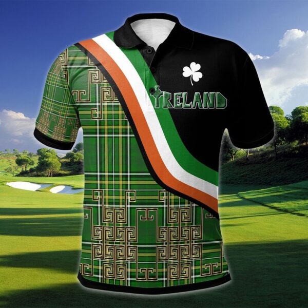 St Patricks Day Polo Shirt, Ireland Irish Celtic Polo Shirt Irish Shamrock Clover Polo Happy St Patrick’s Day March 17th Polo Shirt