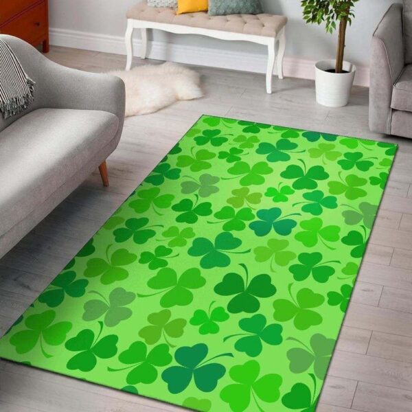 St Patricks Day Rug, Clover Carpet St Patrick’s Day Floor Mat Green Irish Pattern Rug Home Floor Decoration