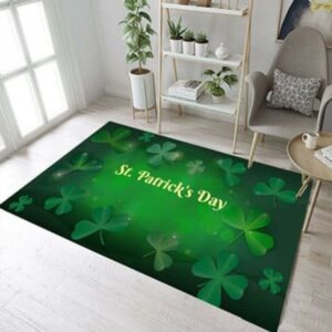 St Patricks Day Rug St Patrick s Day Carpet Clover Four Leaves Floor Mat Green Irish Rug Home Floor Decoration 1 yndo1d.jpg