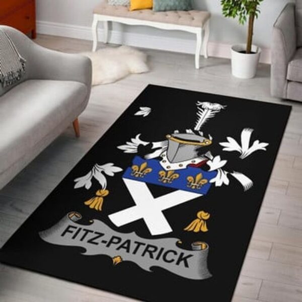 St Patricks Day Rug, Warburton Coat Of Arms Carpet Irish Digital Art Rug St Patrick’s Day Carpet Home Floor Decoration
