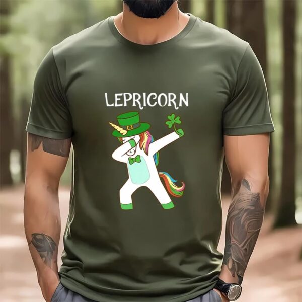 St Patricks Day T Shirt, Dabbing Lepricorn Irish Unicorn Patricks Day T-Shirt, Funny St Patricks Day Shirts