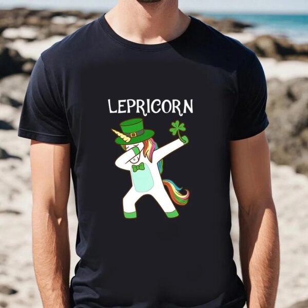 St Patricks Day T Shirt, Dabbing Lepricorn Irish Unicorn Patricks Day T-Shirt, Funny St Patricks Day Shirts