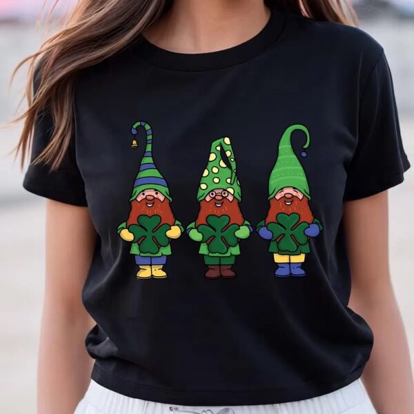 St Patricks Day T Shirt, Gnomes With Shamrocks Patricks Day T-Shirt, Funny St Patricks Day Shirts