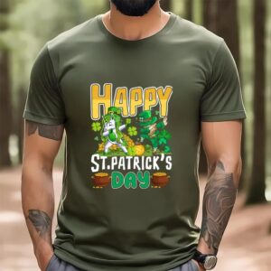 St Patricks Day T Shirt Happy St Patrick s Day Unicorn Dab Unisex T Shirt Funny St Patricks Day Shirts 3 jzudse.jpg