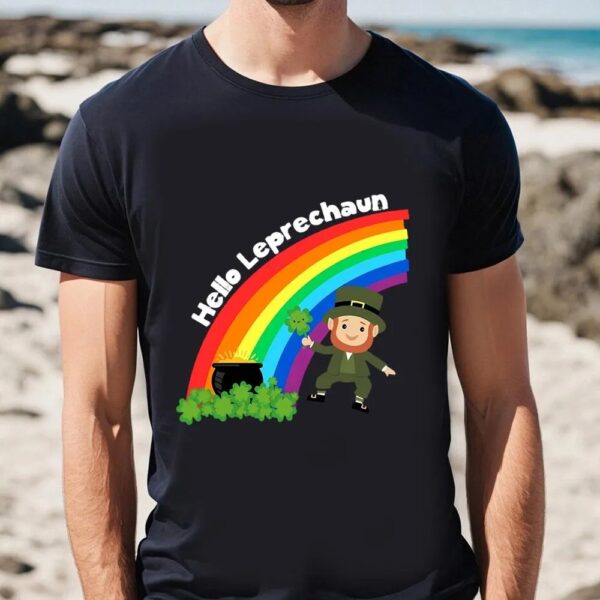 St Patricks Day T Shirt, Hello Leprechaun St Patrick’s Day T-Shirt, Funny St Patricks Day Shirts