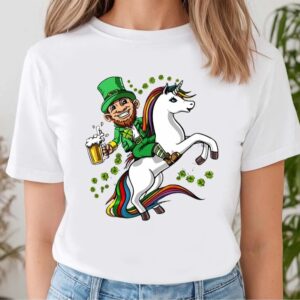 St Patricks Day T Shirt Leprechaun Riding Unicorn St Patricks Day T Shirt Funny St Patricks Day Shirts 2 iibtf9.jpg