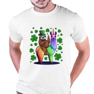 St Patricks Day T Shirt Leprechaun Sloth Riding Llama Unicorn St Patricks Day T Shirt Funny St Patricks Day Shirts 1 xzwqdj.jpg