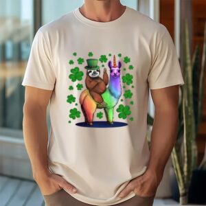 St Patricks Day T Shirt Leprechaun Sloth Riding Llama Unicorn St Patricks Day T Shirt Funny St Patricks Day Shirts 3 jqrplp.jpg