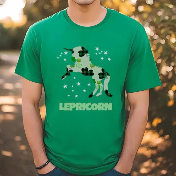 St Patricks Day T Shirt, Lepricorn Irish Unicorn Saint Patrick’s T-Shirt, Funny St Patricks Day Shirts
