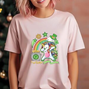 St Patricks Day T Shirt Lepricorn Leprechaun Dabbing Unicorn Girls St Patricks Day T Shirt Funny St Patricks Day Shirts 4 fpm8vf.jpg