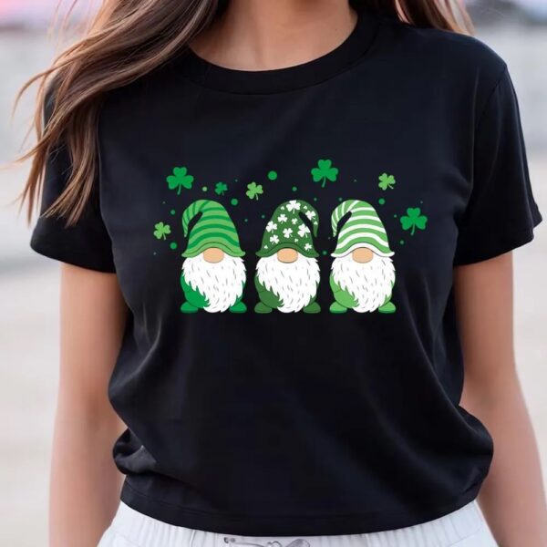 St Patricks Day T Shirt, St. Patricks Day Gift Cute Gnomes T-Shirt, Funny St Patricks Day Shirts