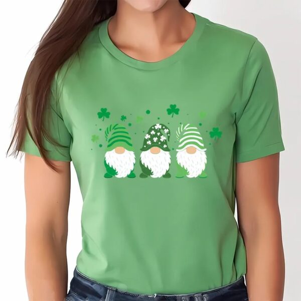 St Patricks Day T Shirt, St. Patricks Day Gift Cute Gnomes T-Shirt, Funny St Patricks Day Shirts
