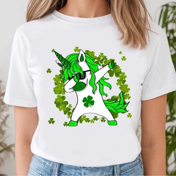 St Patricks Day T Shirt, St Patrick’s Day Unicorn Dabbing T-Shirt, Funny St Patricks Day Shirts