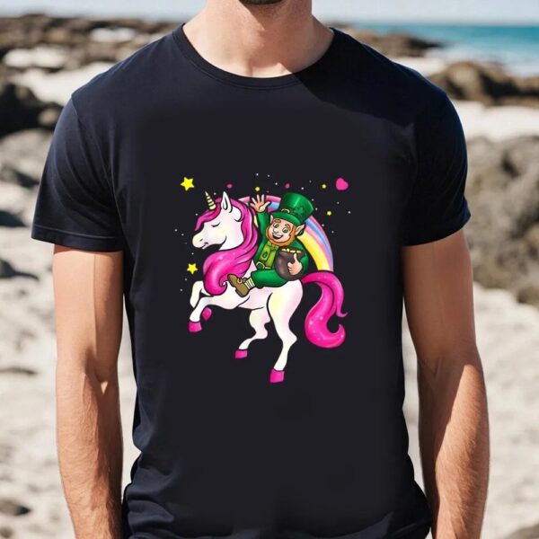 St Patricks Day T Shirt, St Patricks Day Leprechaun Irish Unicorn Gift Shirt, Funny St Patricks Day Shirts