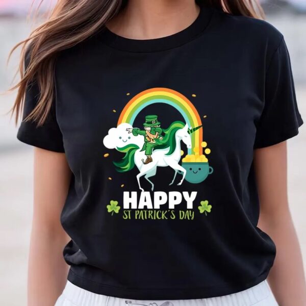 St Patricks Day T Shirt, St Patricks Day Leprechaun Irish Unicorn Shirt, Funny St Patricks Day Shirts