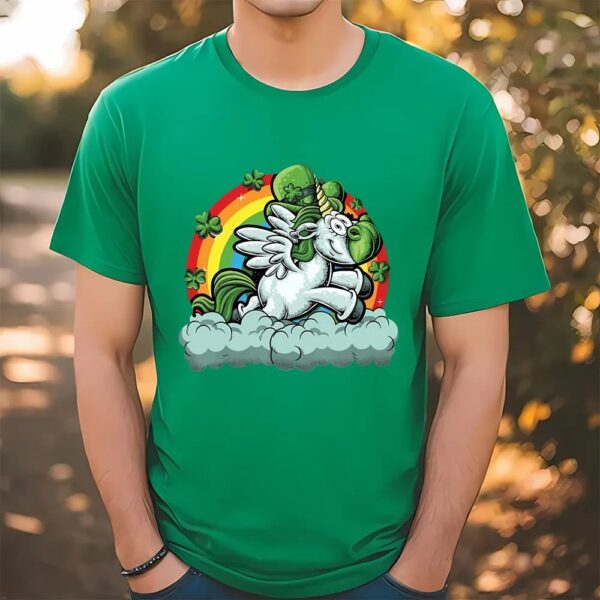 St Patricks Day T Shirt, St Patricks Day Unicorn Unicorn Luck Funny T-Shirt, Funny St Patricks Day Shirts