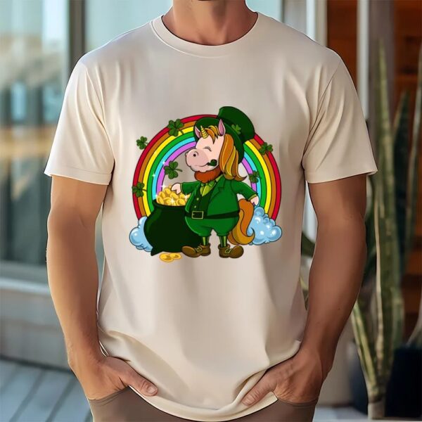 St Patricks Day T Shirt, Unicorn Leprechaun St Patricks Unicorn T-Shirt, Funny St Patricks Day Shirts