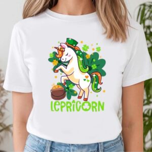 St Patricks Day T Shirt Unicorn Lepricorn St Patricks Day Leprechauns Girls Women T Shirt Funny St Patricks Day Shirts 2 v4gctt.jpg