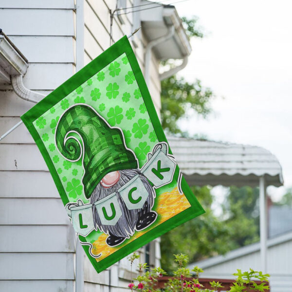 St. Patrick’s Day Gnome Flag, St Patrick’s Day Garden Flag, Shamrock Flag, St Patricks Flag, St Pattys Day Gnome Garden Flag, St Paddys Flag