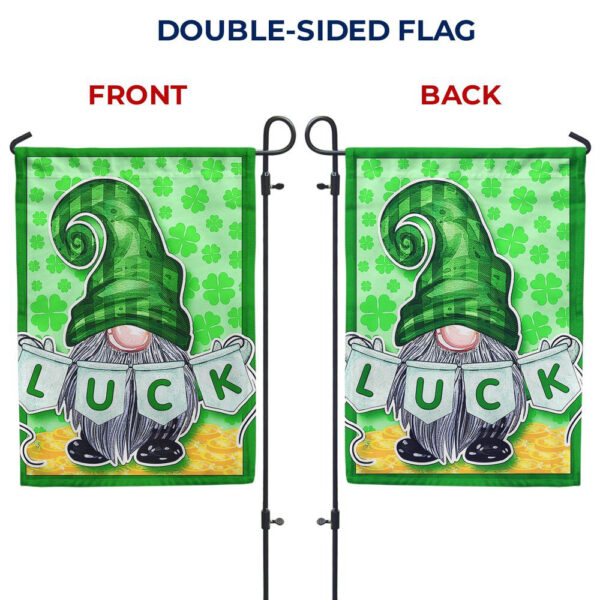 St. Patrick’s Day Gnome Flag, St Patrick’s Day Garden Flag, Shamrock Flag, St Patricks Flag, St Pattys Day Gnome Garden Flag, St Paddys Flag