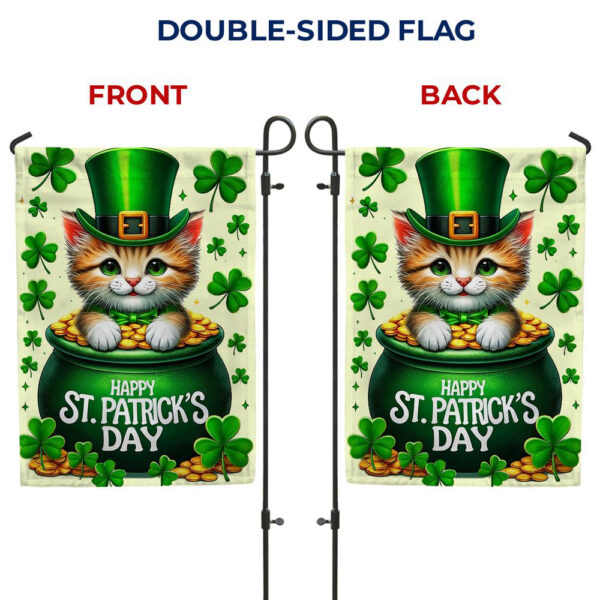 St Patricks Day Cat Flag, Happy St. Patrick’s Day Flag, St Patricks Day Flag, Cat Garden Flag, Irish Flag, St Patty’s Flag, St Patricks Flag