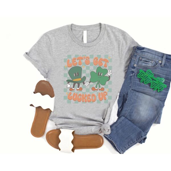 Funny St. Patrick’s Shirt,Lucky Shamrock Tshirt,Retro St. Patrick’s Day Shamrock Shirt,St. Patrick’s Day Gift for Her