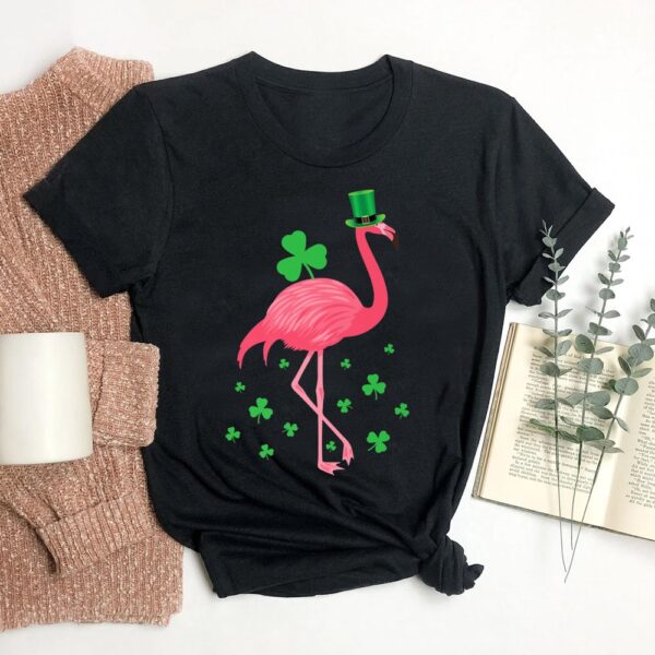 Patrick’s Day T-Shirt, Flamingo Shamrock Leprechaun T-Shirt, Happy St Patricks Day Shirt for Flamingo Lovers, Flamingo Lover Tee