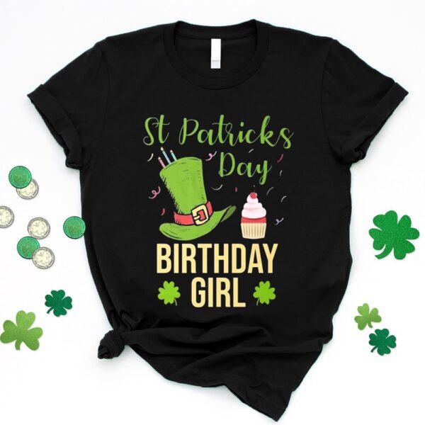 Patrick’s Day T-Shirt, Happy St Patrick’s Day Birthday Shirt, Birthday Girl T-shirt, Born On Lucky Day, Girls Birthday T-shirt