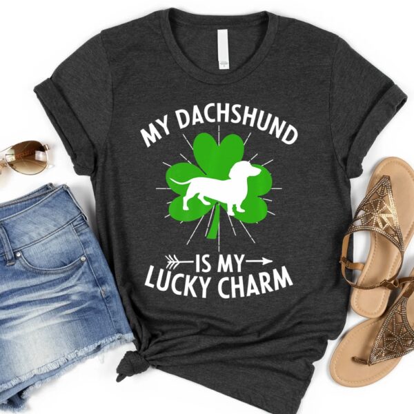 Patrick’s Day T-Shirt, Wiener Dog My Dachshund Is My Lucky Charm T-Shirt, St. Patrick’s Day Dog Shirt, Funny Wiener Lover Shirt