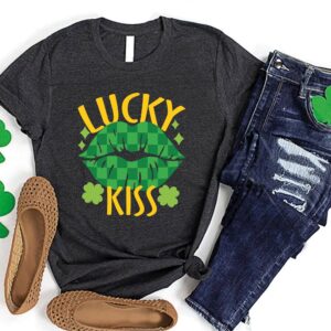 St. Patrick s Day Shirt for Women Shamrock Lips Tshirt Lucky Lip Kiss Shirt Irish Women Shirt Shamrock Lips Tee 2 fwdfkh.jpg