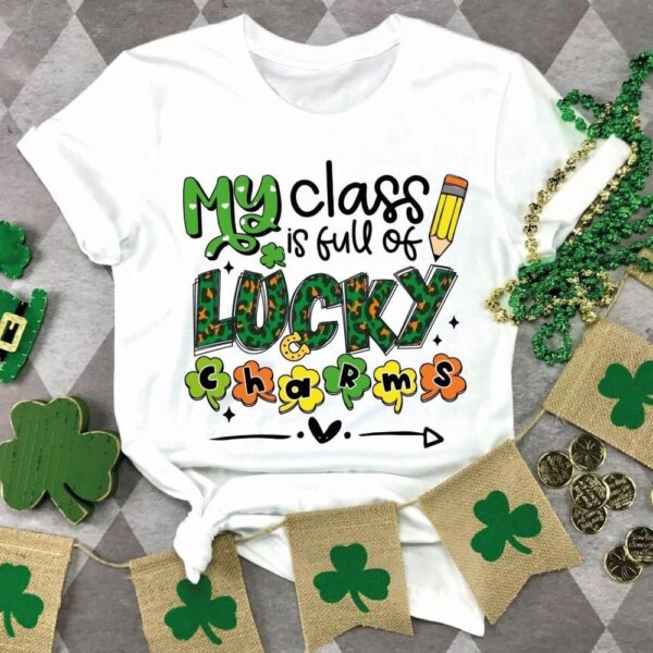 St. Patrick’s Day Teacher Shirt, Teacher Gift, Lucky Teacher Tshirt, Funny St Patricks Teacher Tee, Lucky Charms Shirt