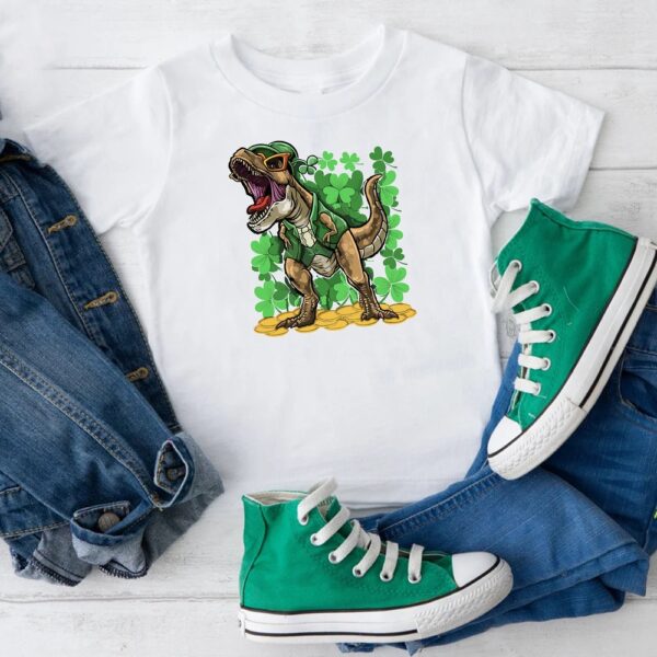 St. Patricks Day Dinosaur Shirt,St Patricks Day Shirt Kids,St Patricks Day Gift for Boys,Dinosaur Shamrock